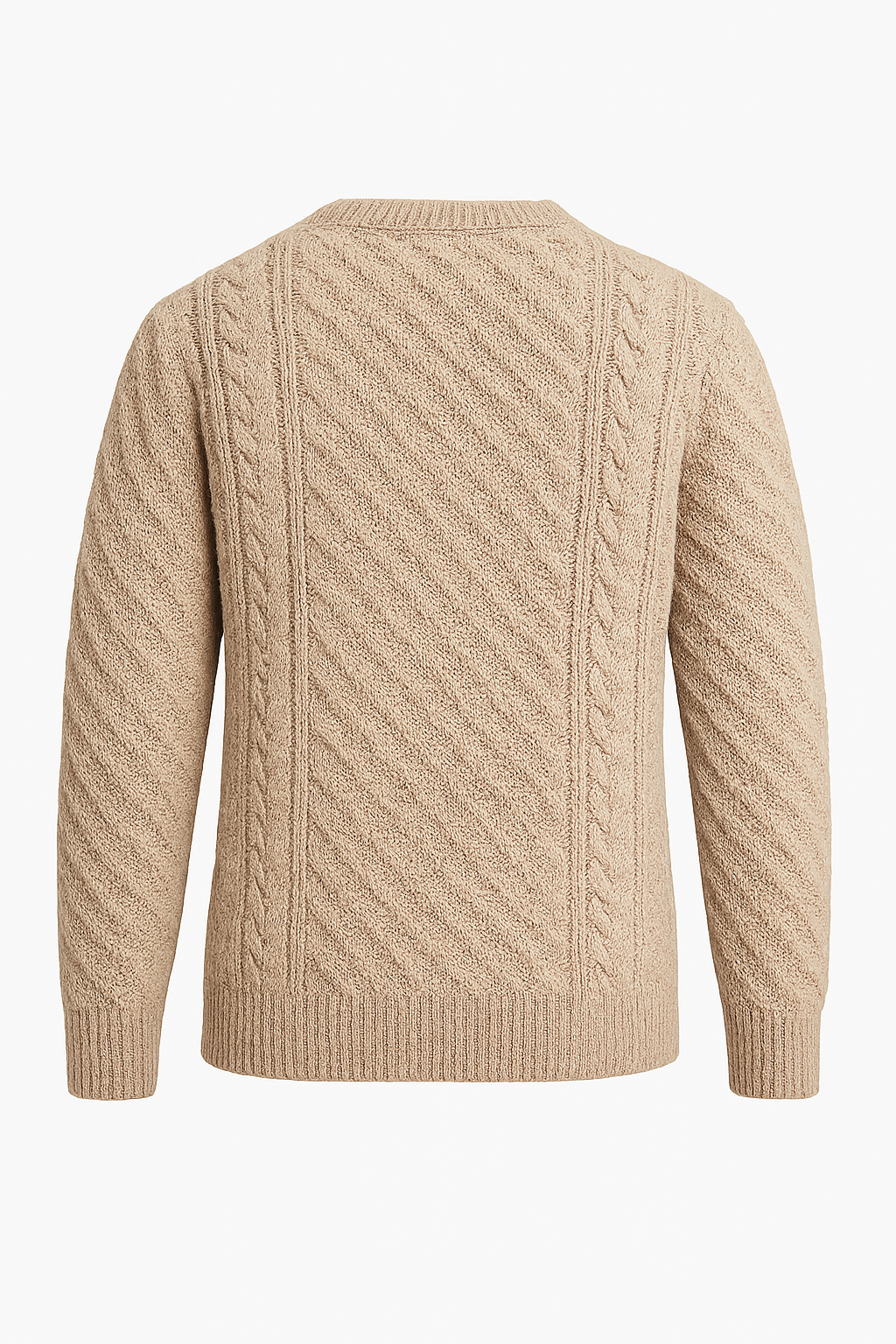 Women's Ecru Aran Sweater