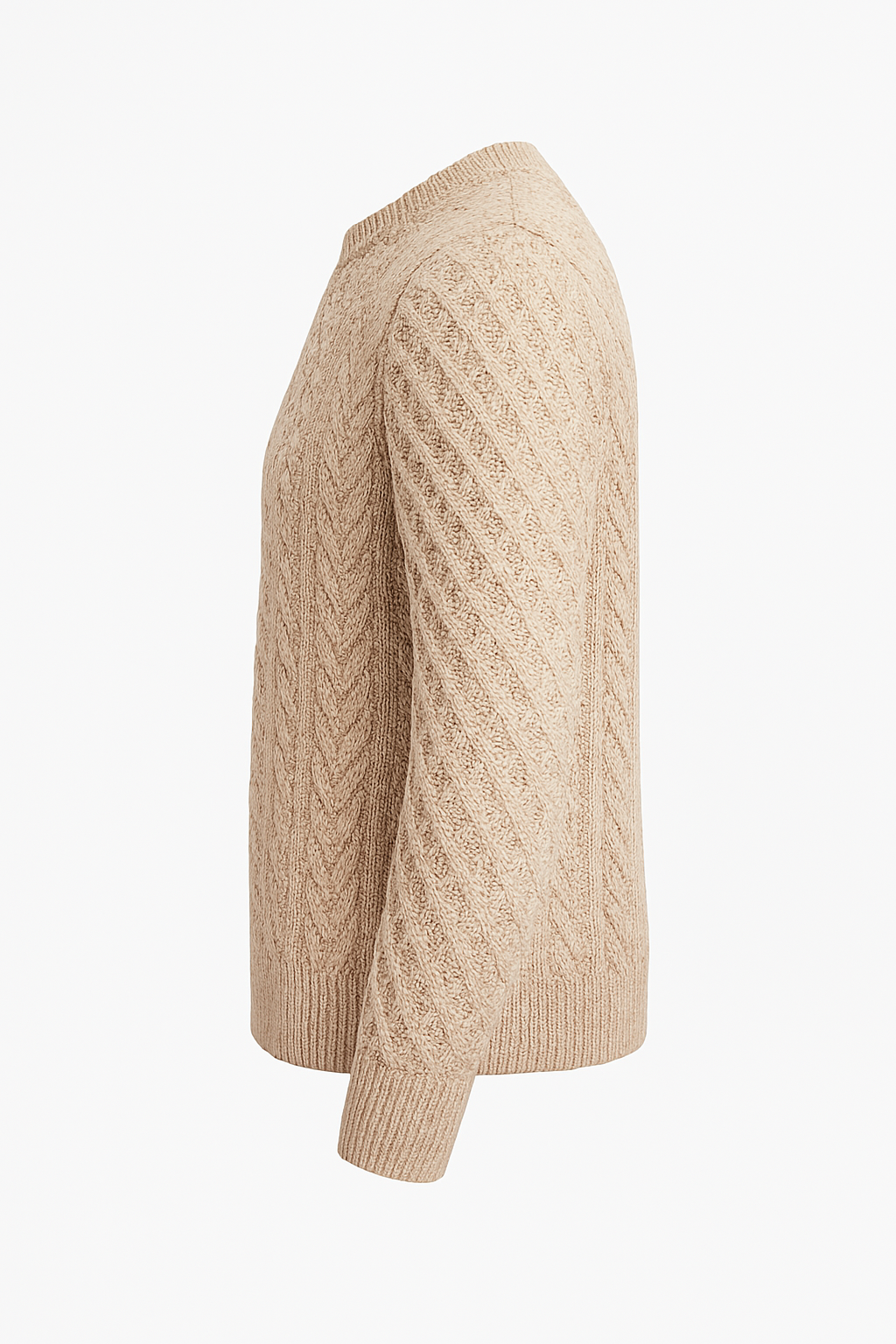 Women's Ecru Aran Sweater