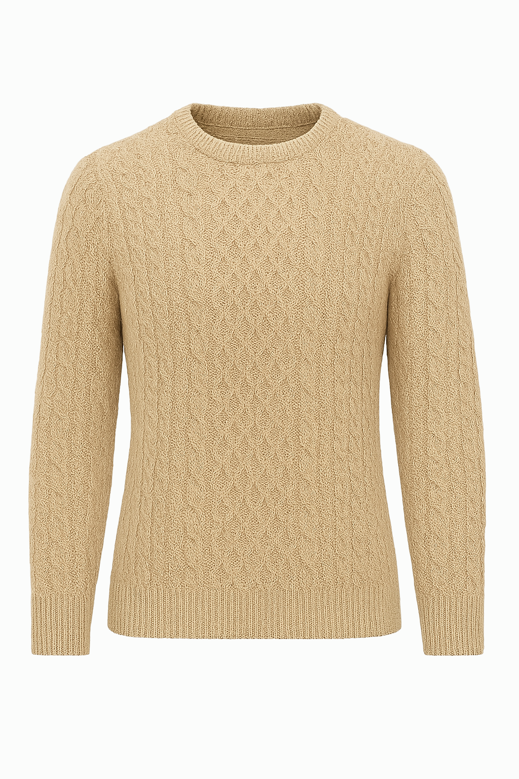 Women's Ecru Aran Sweater